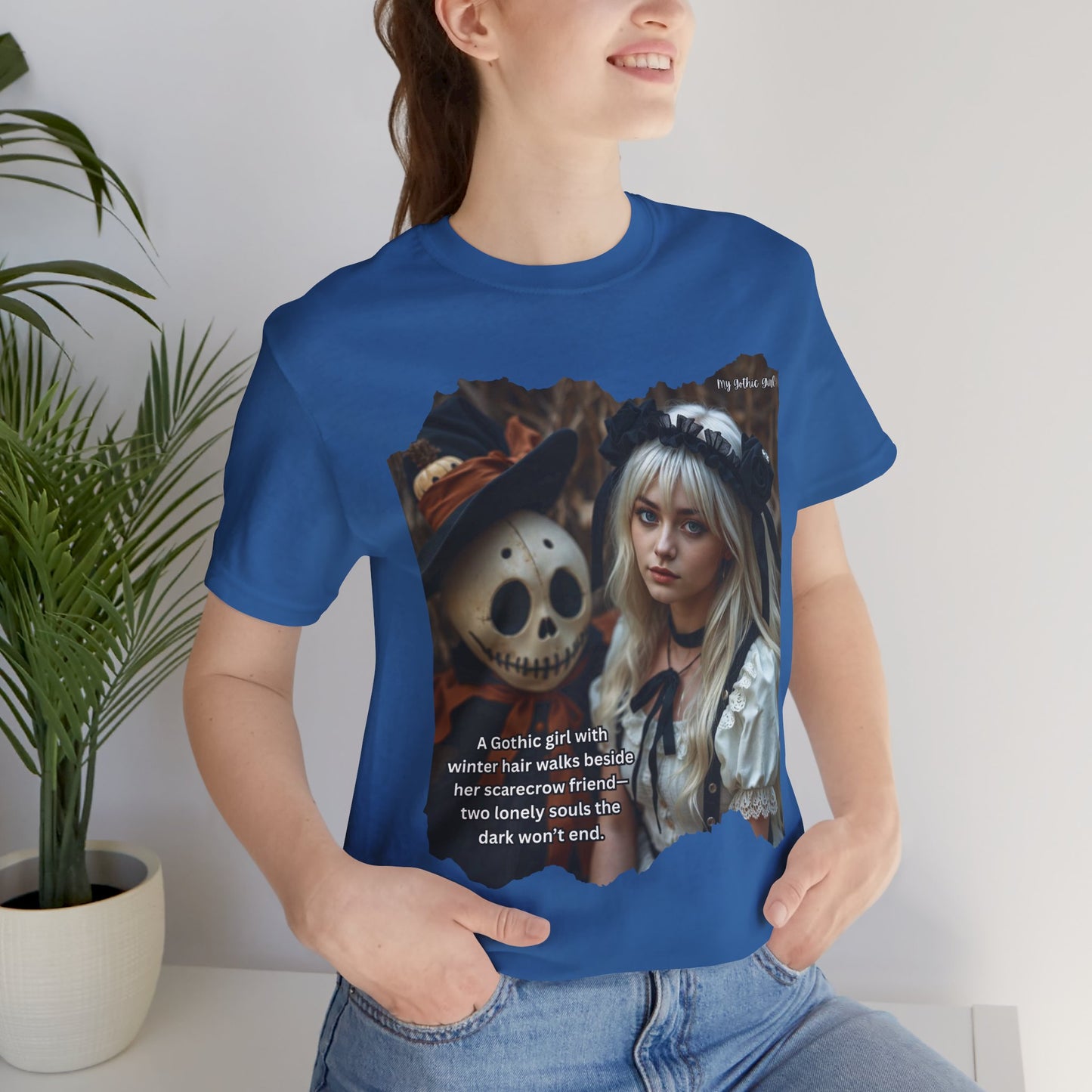 My Gothic Girl T-Shirt "Scarecrow Friend" – Whimsy Goth Streetwear, Dark Poetry Fashion, Alt Aesthetic Apparel