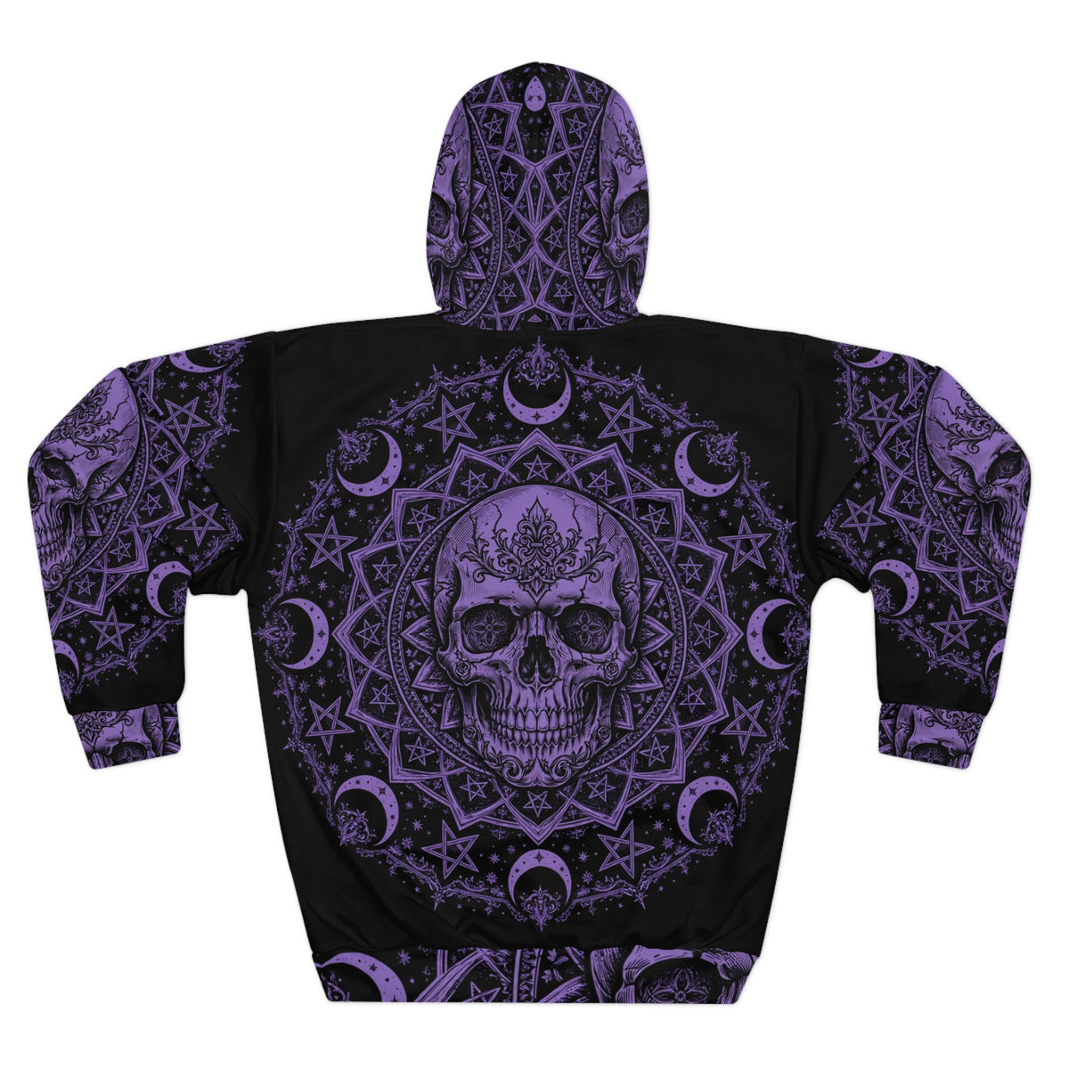 Skull Mandala Moon All-Over-Print Hoodie — 'My Gothic Girl' Gothic Hooded Sweatshirt