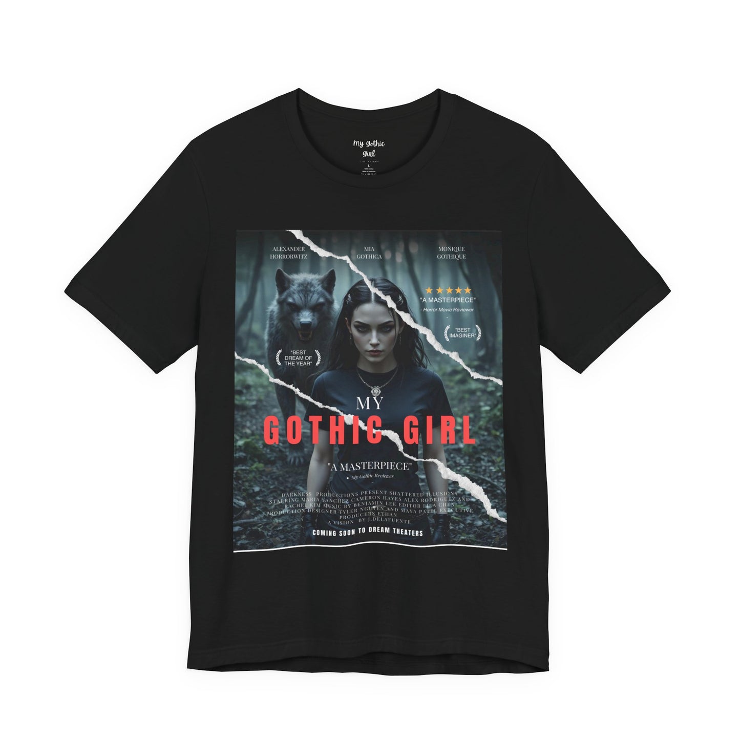 My Gothic Girl T-Shirt "Movie Poster" – Whimsy Goth Streetwear, Dark Poetry Fashion, Alt Aesthetic Apparel