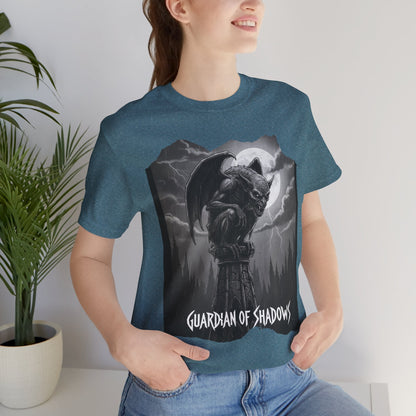 "Guardian of Shadows"  Gothic Graphic T-Shirt – Alt Aesthetic Poetic Goth Streetwear
