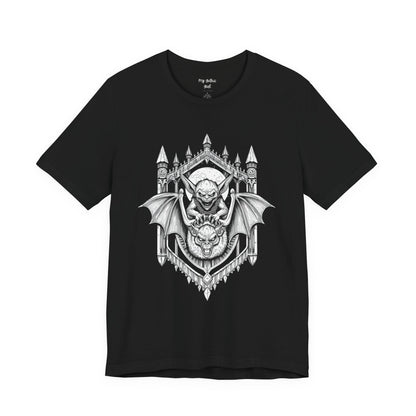 A Sinister Gremlin Riding on a Flying Bat - Graphic Tee
