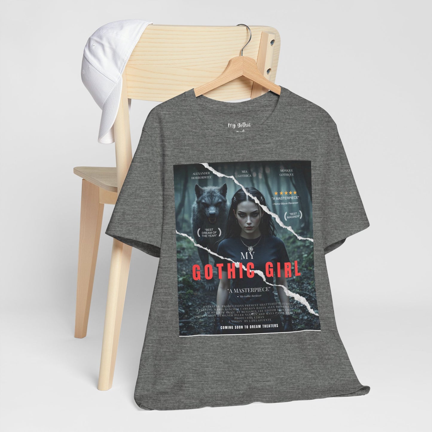 My Gothic Girl T-Shirt "Movie Poster" – Whimsy Goth Streetwear, Dark Poetry Fashion, Alt Aesthetic Apparel
