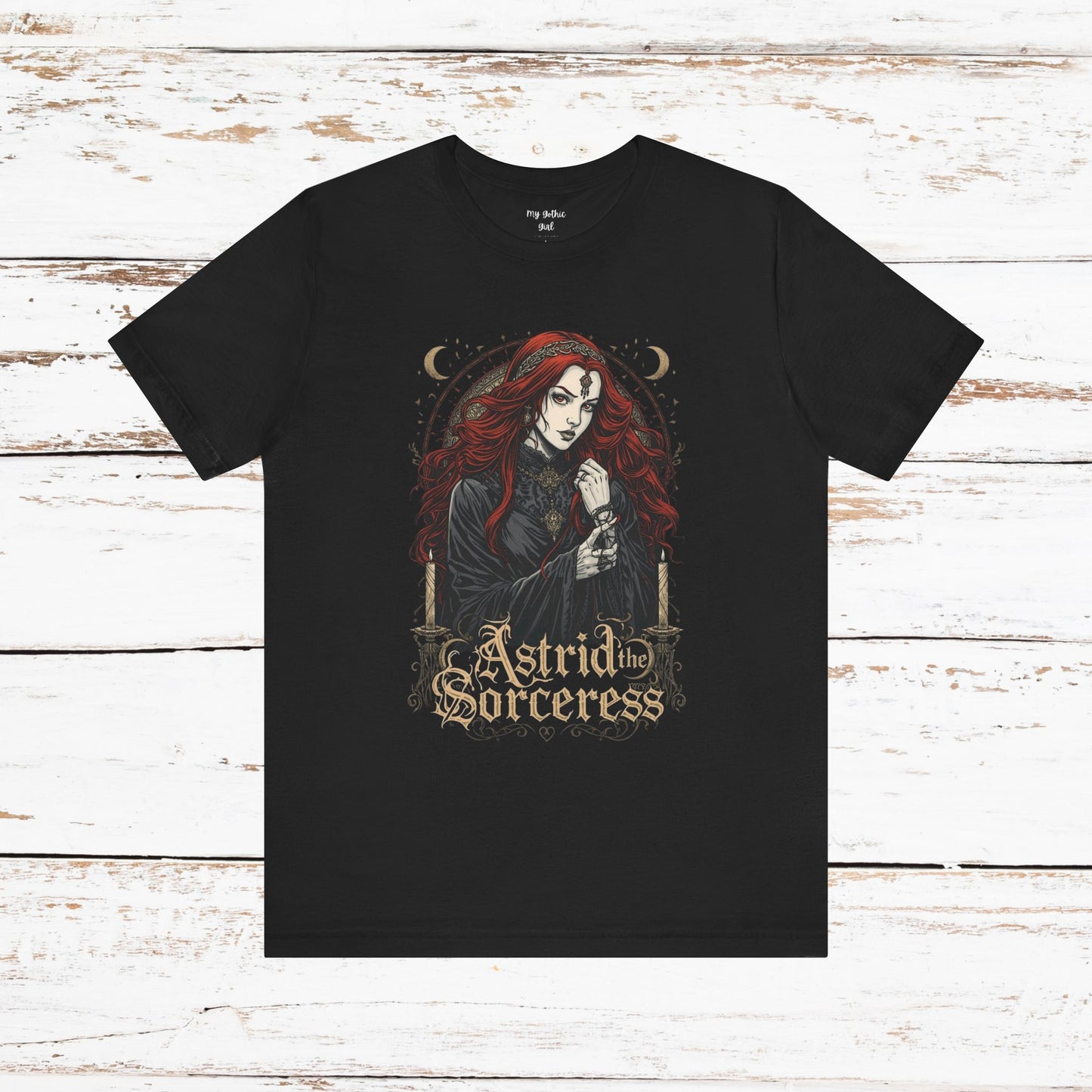 Astrid the Sorceress Gothic T-Shirt | Dark Fantasy Witch Tee