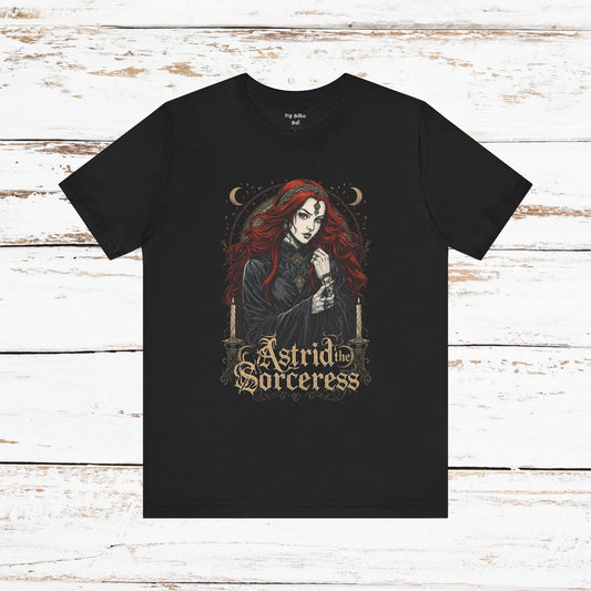 Astrid the Sorceress Gothic T-Shirt | Dark Fantasy Witch Tee
