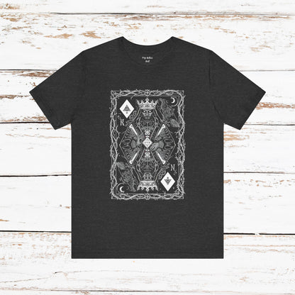 King of Diamonds Playing Card Graphic Tee — Dark Gothic King Design