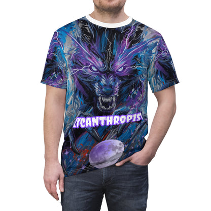 Lycanthropist Werewolf and Moon Gothic Graphic T-Shirt – Dark Romance All Over Print My Gothic Girl