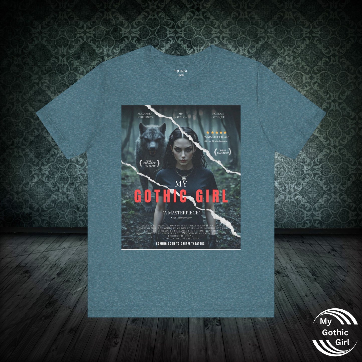 My Gothic Girl T-Shirt "Movie Poster" – Whimsy Goth Streetwear, Dark Poetry Fashion, Alt Aesthetic Apparel