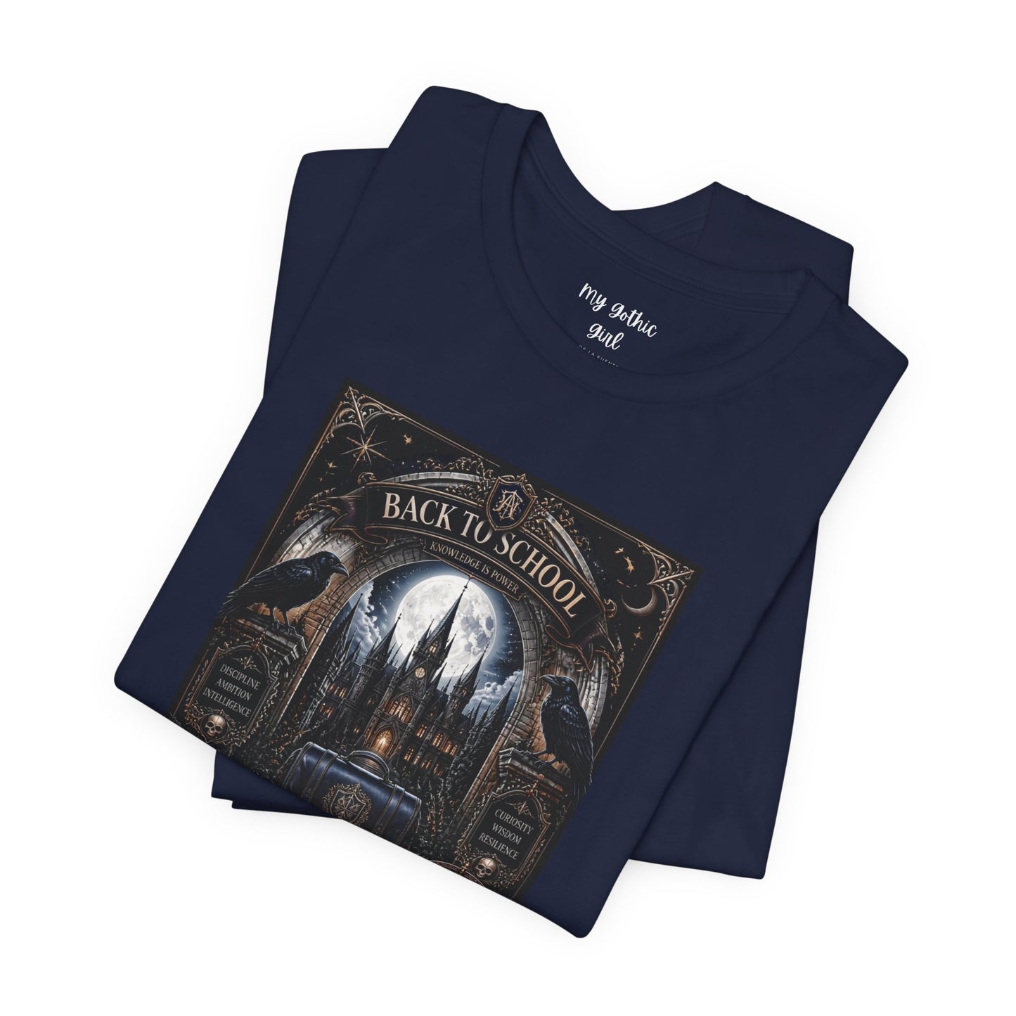 Back to School Gothic T-Shirt — Haunted Academy Illustration