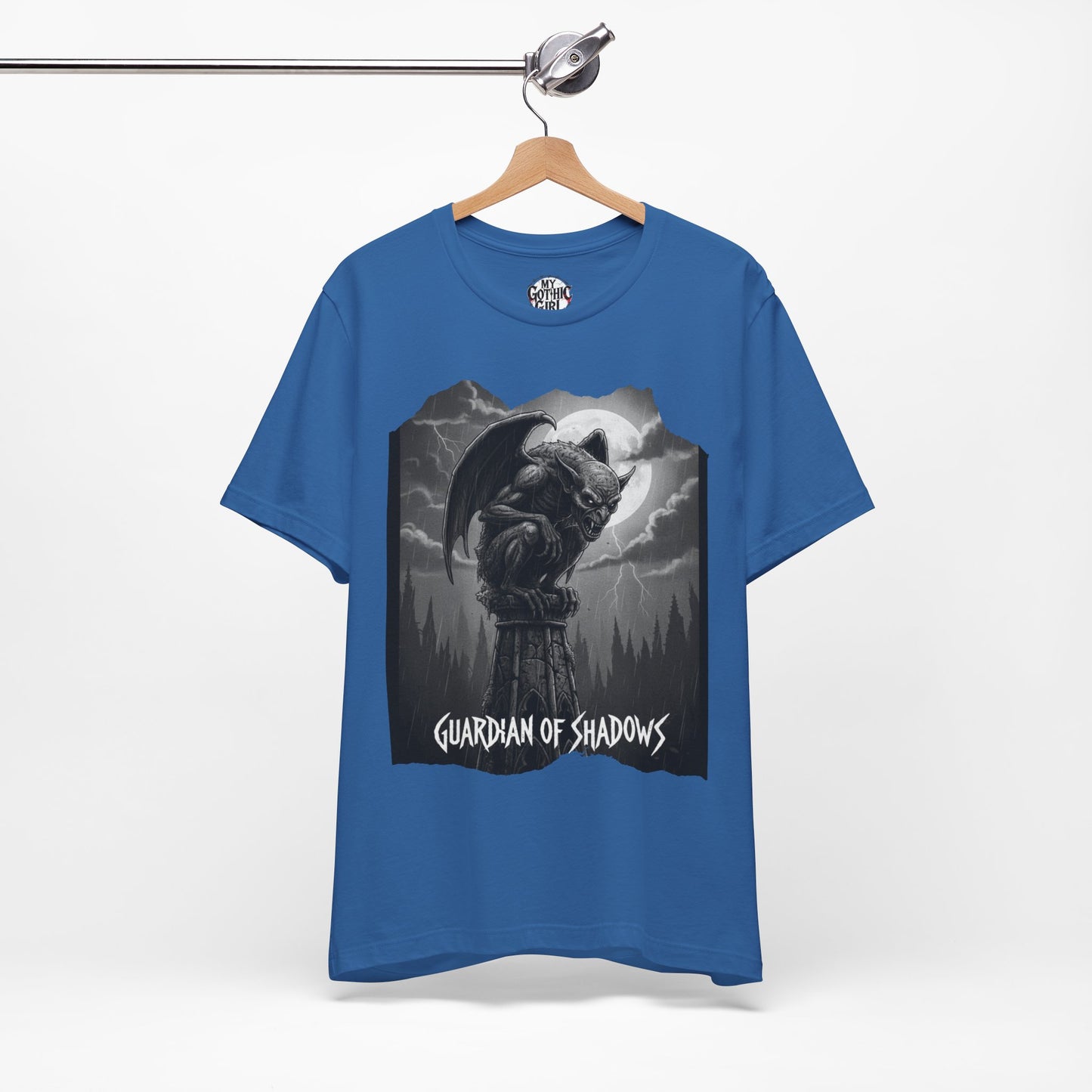 "Guardian of Shadows"  Gothic Graphic T-Shirt – Alt Aesthetic Poetic Goth Streetwear