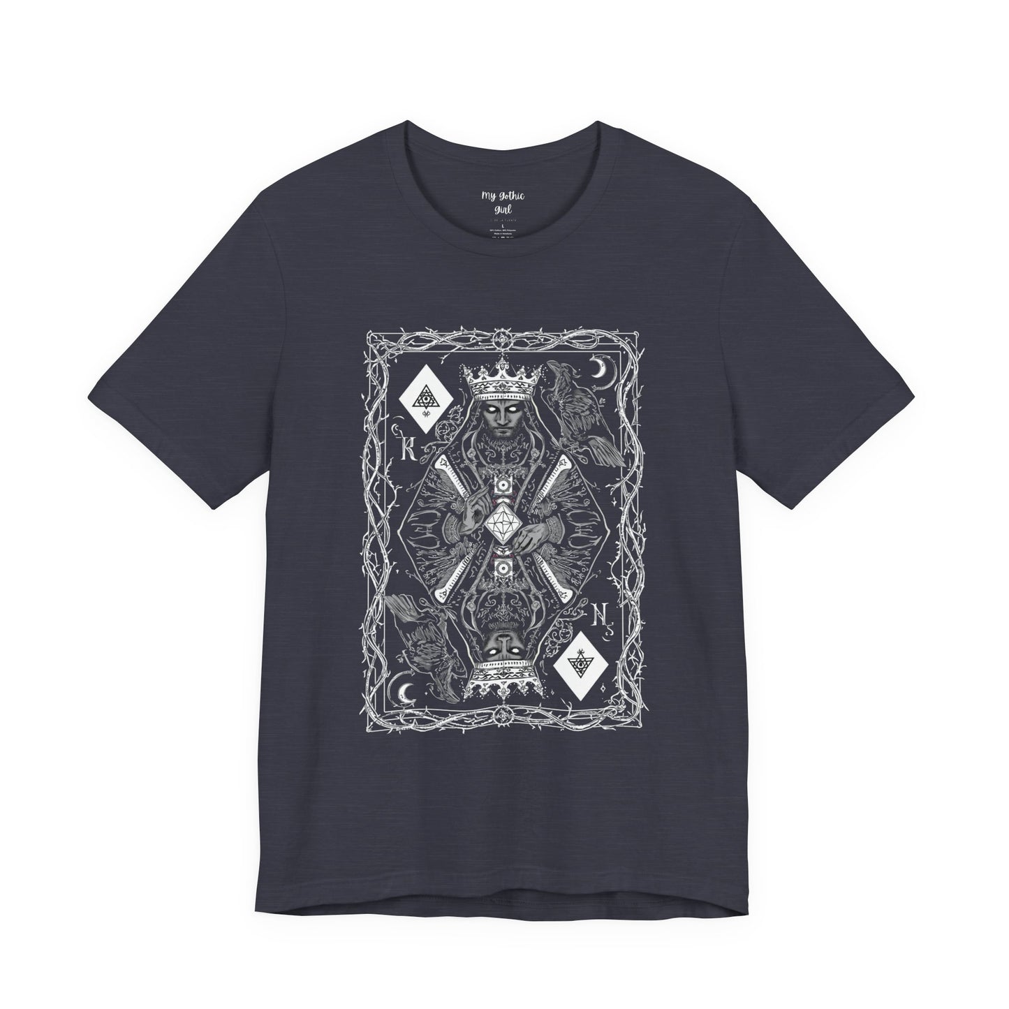 King of Diamonds Playing Card Graphic Tee — Dark Gothic King Design