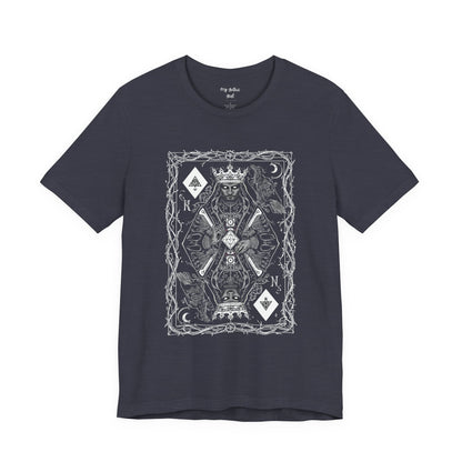 King of Diamonds Playing Card Graphic Tee — Dark Gothic King Design