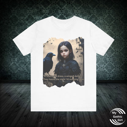 My Gothic Girl T-Shirt "Black Raven"  Whimsy Goth, Goth Fashion, Poetic Gothic Street Wear