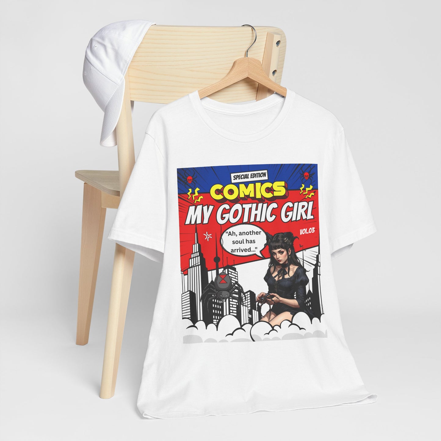 My Gothic Girl Comic Book Graphic Tee – Whimsy Goth Streetwear, Dark Poetry Fashion, Alt Aesthetic Apparel