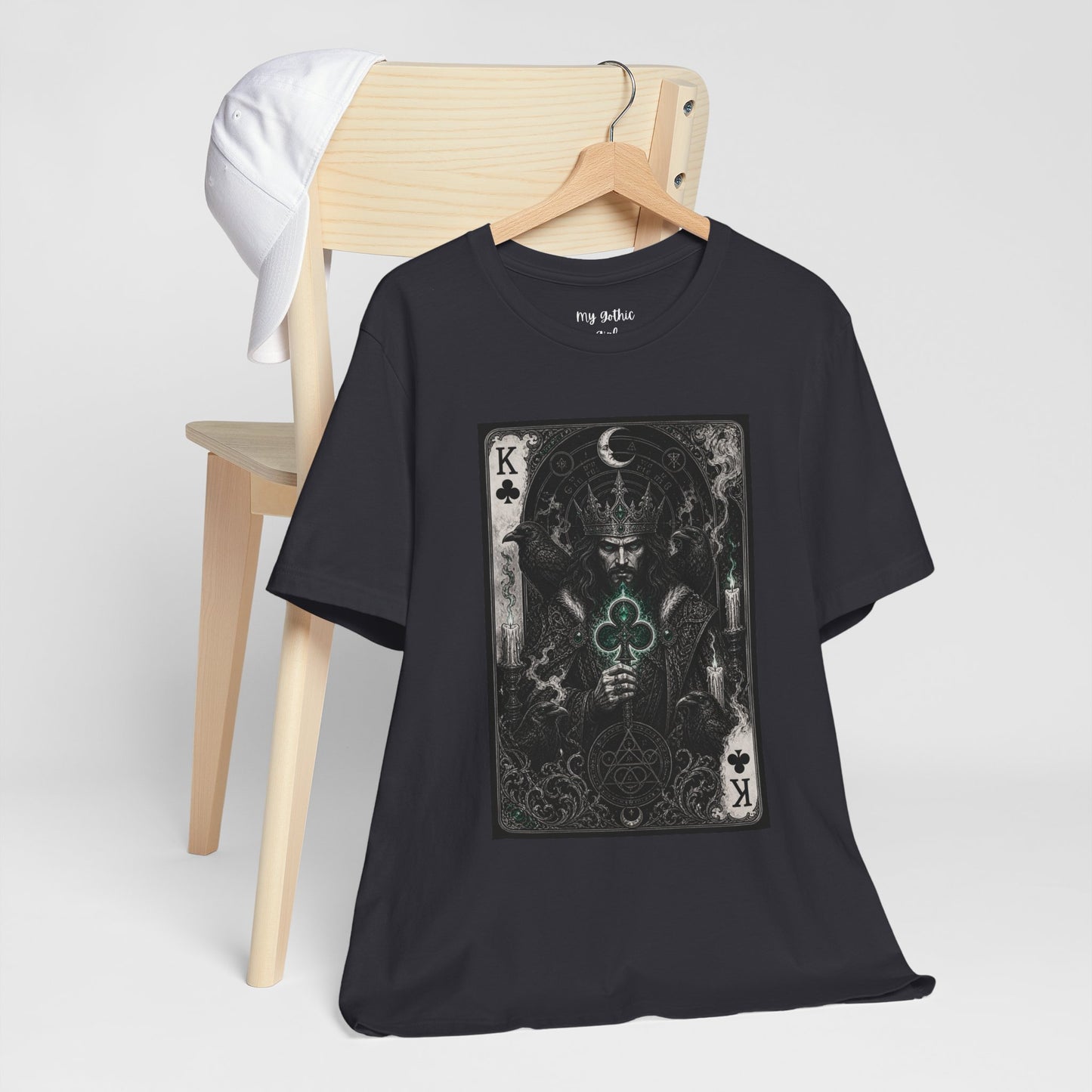 King of Clubs Playing Card T-Shirt — Gothic Card Deck Graphic Tee