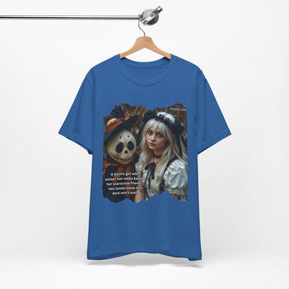 My Gothic Girl T-Shirt "Scarecrow Friend" – Whimsy Goth Streetwear, Dark Poetry Fashion, Alt Aesthetic Apparel