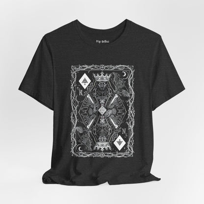 King of Diamonds Playing Card Graphic Tee — Dark Gothic King Design