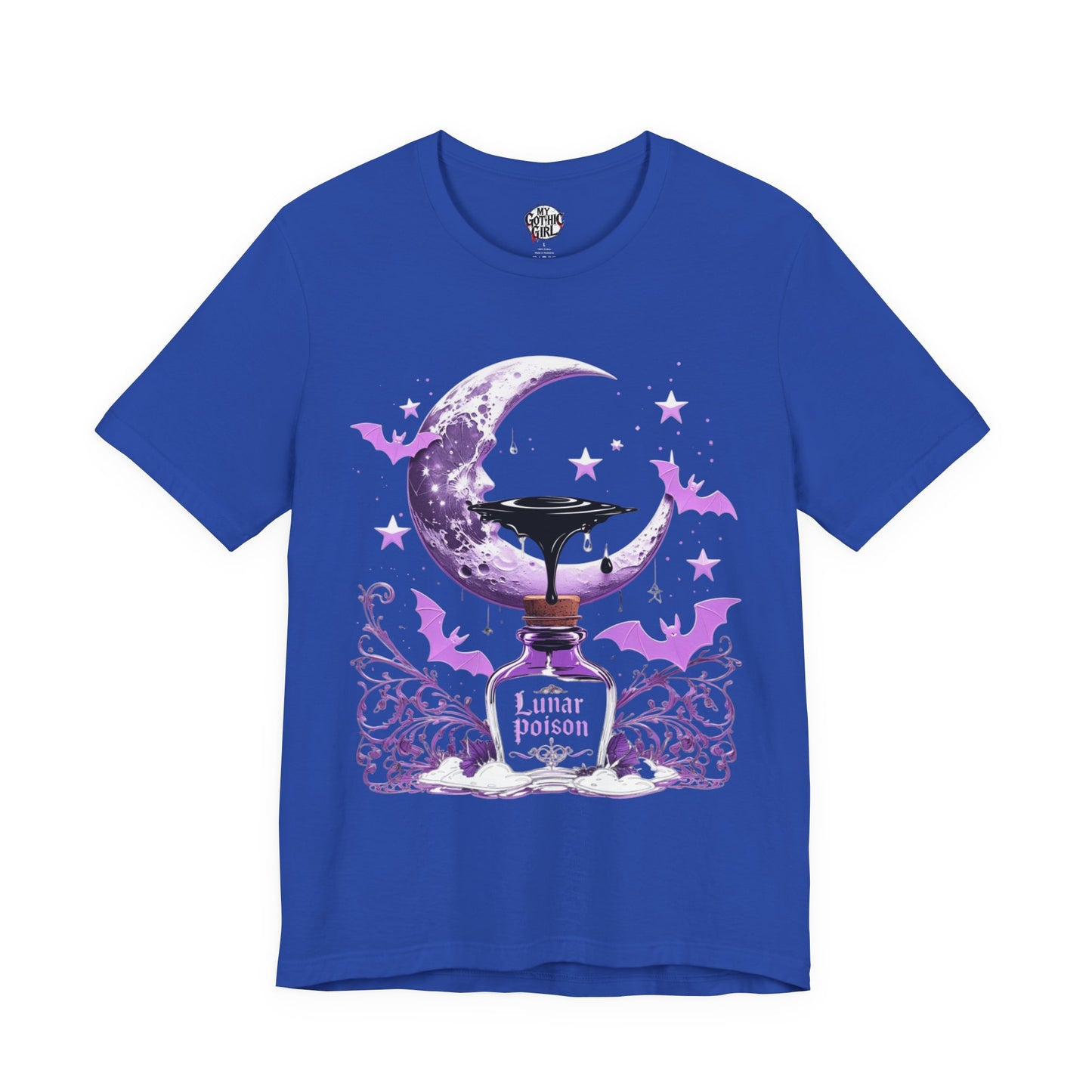 “Lunar Poison” — Celestial Alchemy Gothic Graphic T-Shirt – Alt Aesthetic Poetic Goth Street-wear