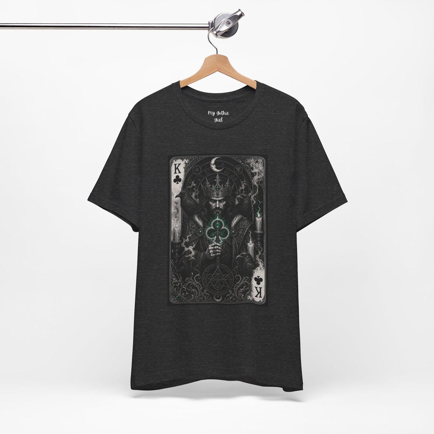 King of Clubs Playing Card T-Shirt — Gothic Card Deck Graphic Tee