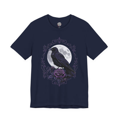 "The Raven and Moon"  Gothic Graphic T-Shirt – Alt Aesthetic Poetic Goth Street-wear