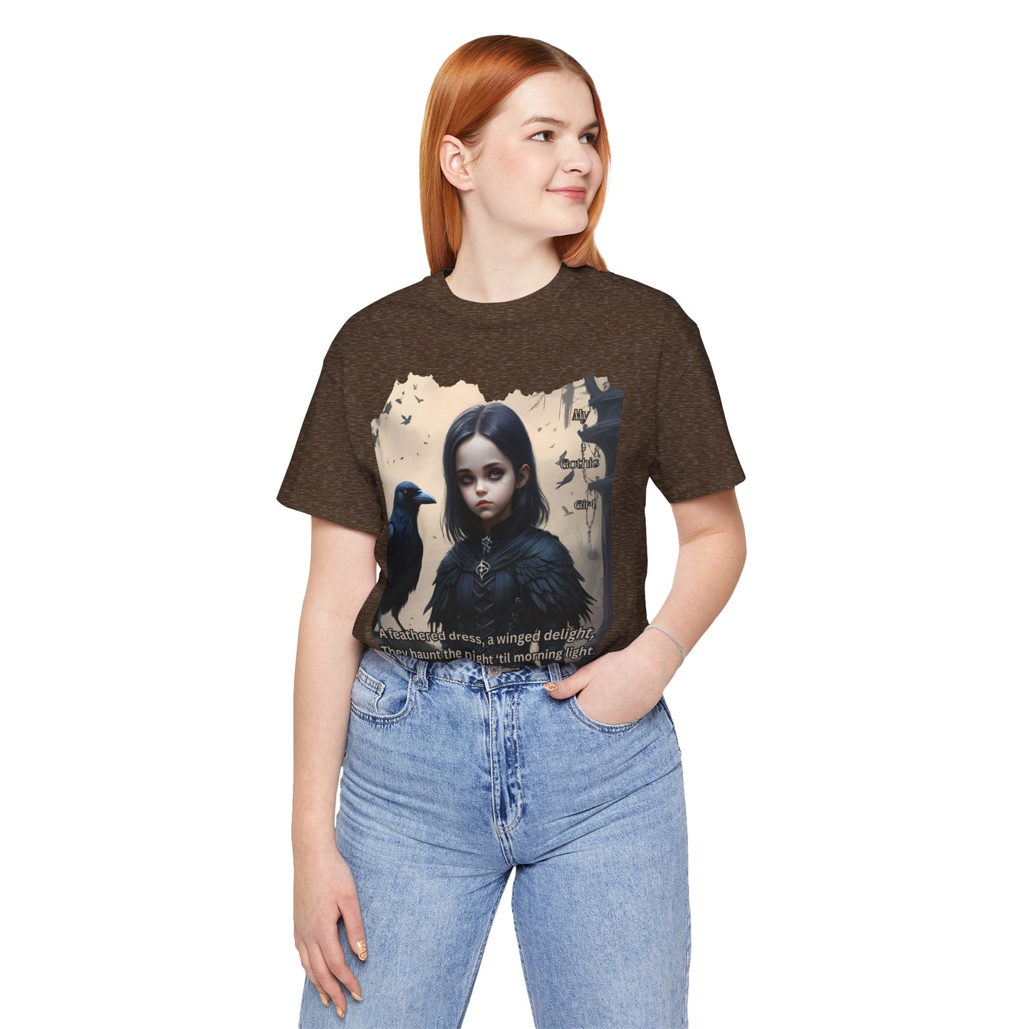 My Gothic Girl T-Shirt "Black Raven"  Whimsy Goth, Goth Fashion, Poetic Gothic Street Wear