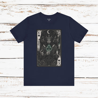 King of Clubs Playing Card T-Shirt — Gothic Card Deck Graphic Tee
