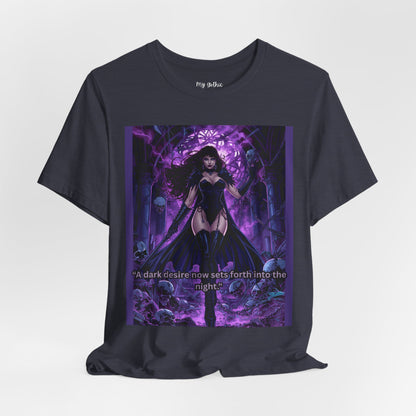 Dark Sorceress Graphic Tee — "A dark desire now sets forth into the night"