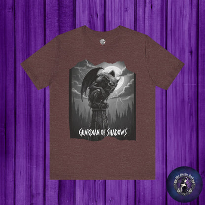 "Guardian of Shadows"  Gothic Graphic T-Shirt – Alt Aesthetic Poetic Goth Streetwear