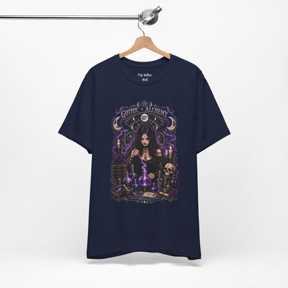 Gothic Alchemy T-Shirt — Witch Potion Skull Graphic Tee