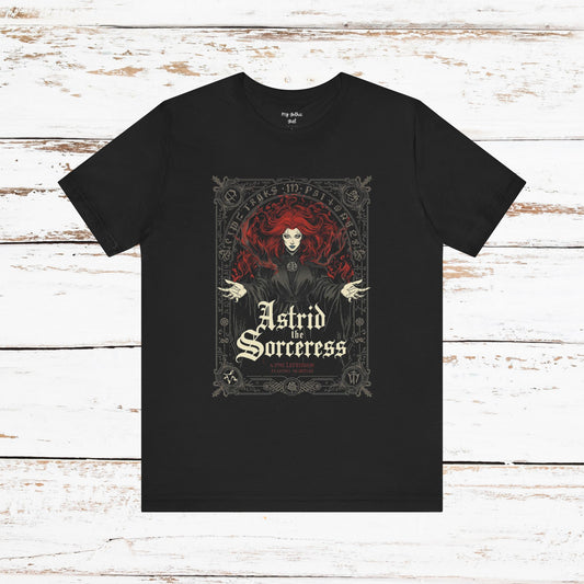 Astrid the Sorceress Gothic T-Shirt | Dark Fantasy Witch Tee