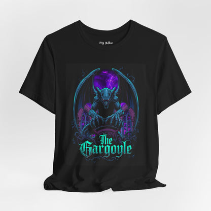 "The Gargoyle" — Dark Gothic Winged Statue Graphic Tee Design
