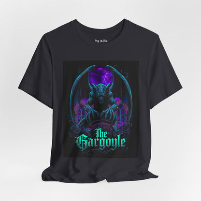 "The Gargoyle" — Dark Gothic Winged Statue Graphic Tee Design