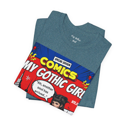 My Gothic Girl Comic Book Graphic Tee – Whimsy Goth Streetwear, Dark Poetry Fashion, Alt Aesthetic Apparel