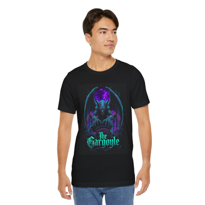 "The Gargoyle" — Dark Gothic Winged Statue Graphic Tee Design