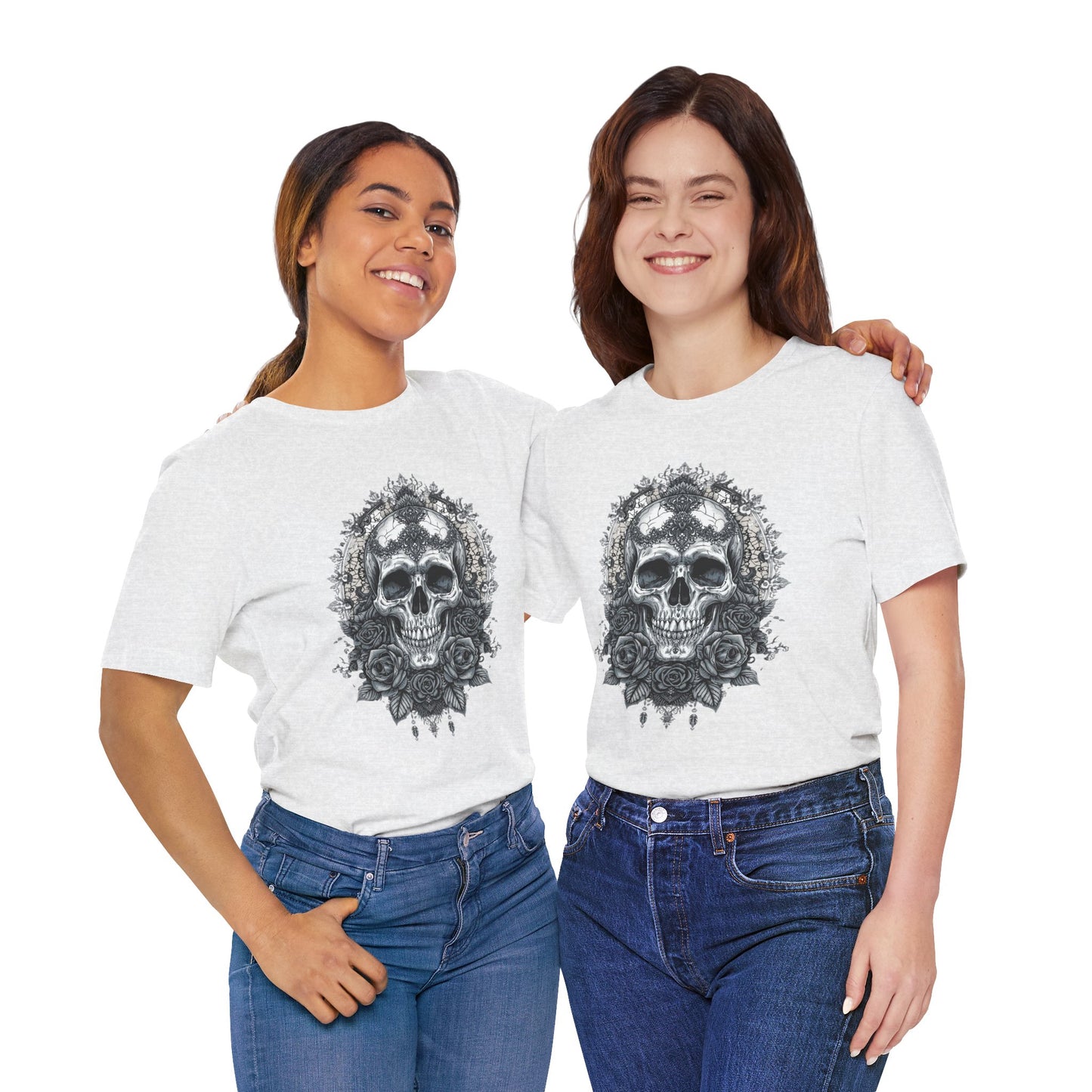 Gothic Skull Elegance T-Shirt