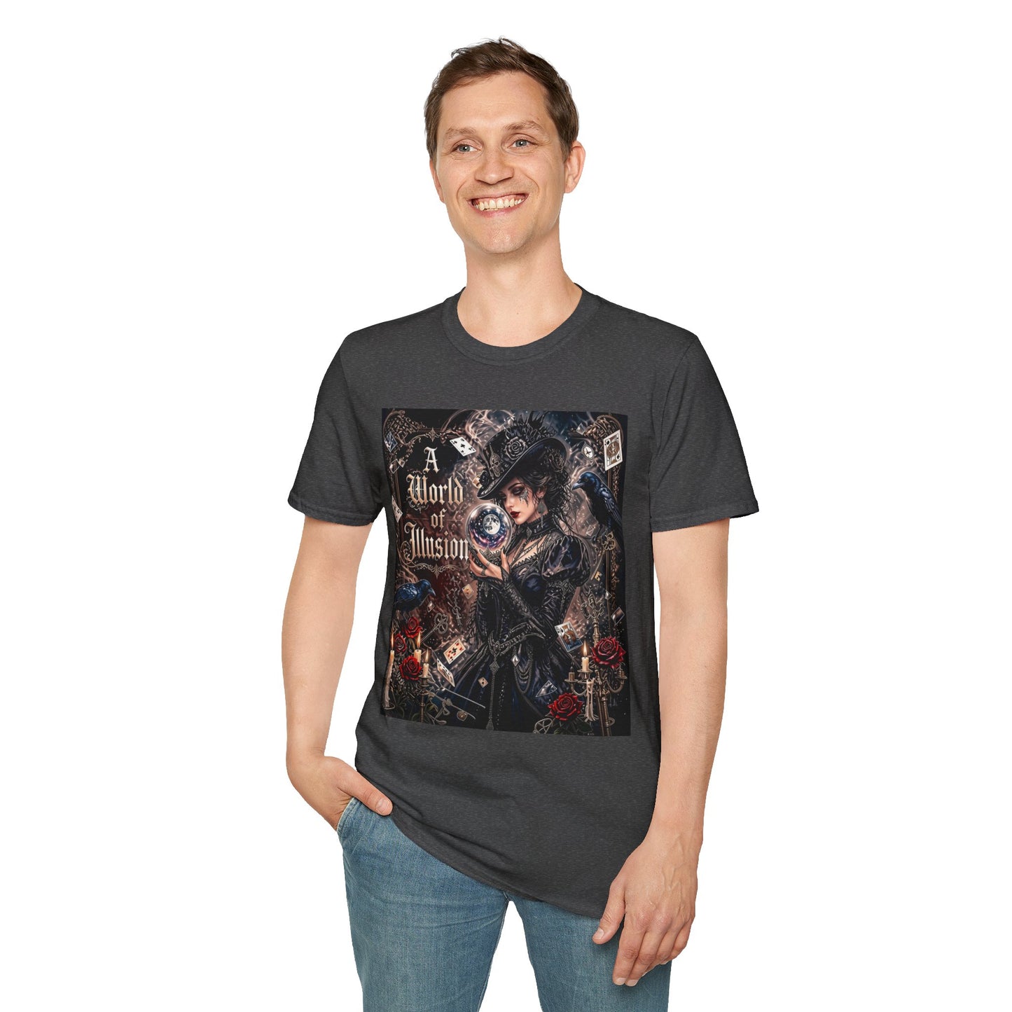 A World of Illusion T-Shirt — Gothic Fortune Teller Magic Tee