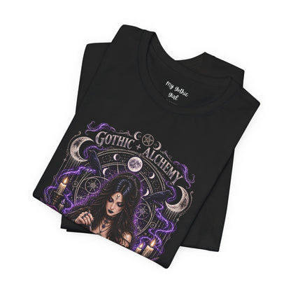 Gothic Alchemy T-Shirt — Witch Potion Skull Graphic Tee