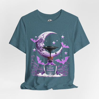 “Lunar Poison” — Celestial Alchemy Gothic Graphic T-Shirt – Alt Aesthetic Poetic Goth Street-wear