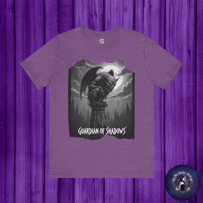 "Guardian of Shadows"  Gothic Graphic T-Shirt – Alt Aesthetic Poetic Goth Streetwear