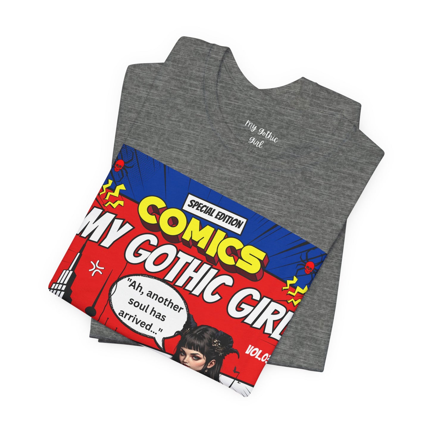 My Gothic Girl Comic Book Graphic Tee – Whimsy Goth Streetwear, Dark Poetry Fashion, Alt Aesthetic Apparel