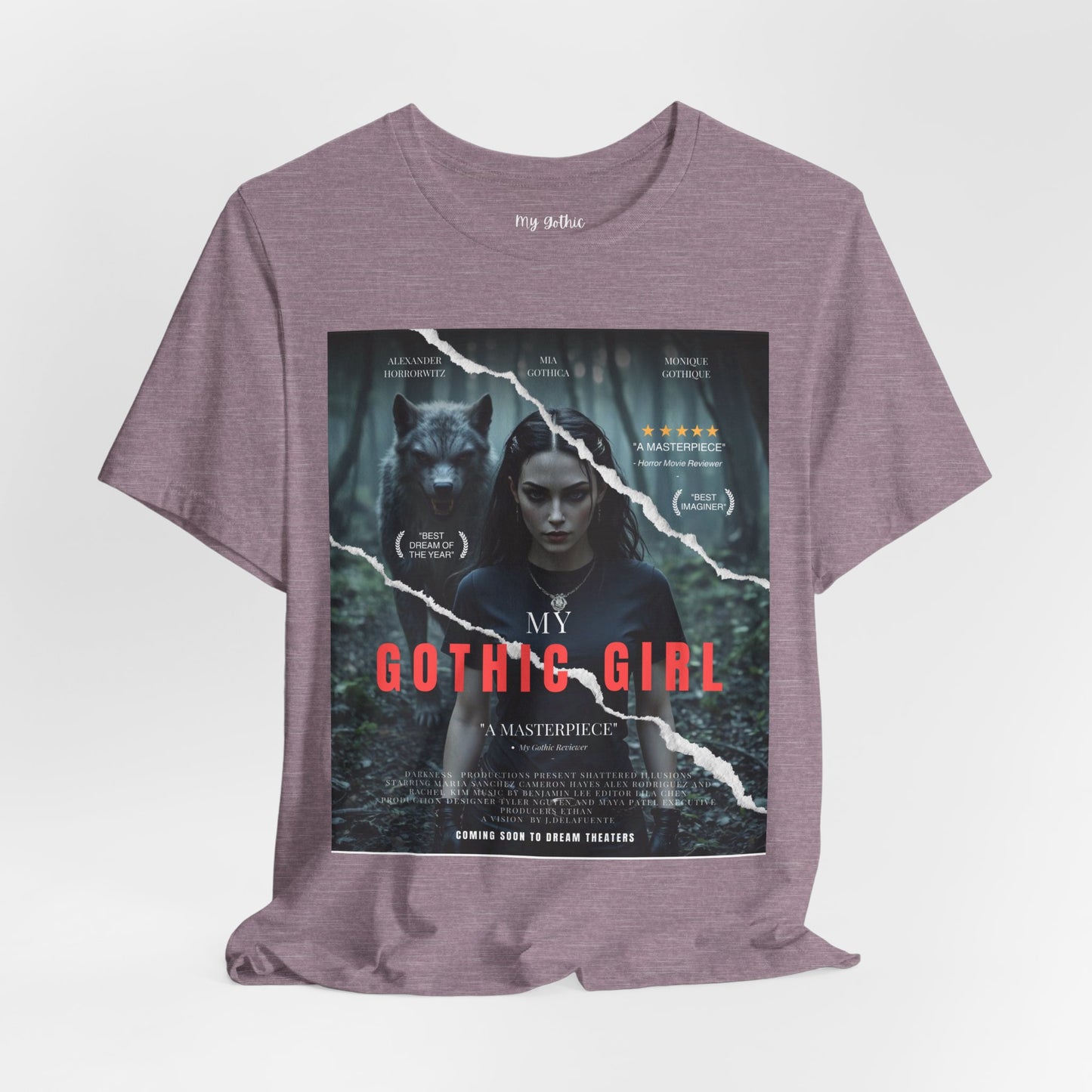 My Gothic Girl T-Shirt "Movie Poster" – Whimsy Goth Streetwear, Dark Poetry Fashion, Alt Aesthetic Apparel