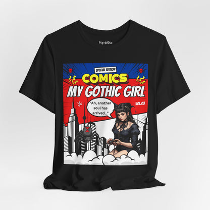 My Gothic Girl Comic Book Graphic Tee – Whimsy Goth Streetwear, Dark Poetry Fashion, Alt Aesthetic Apparel