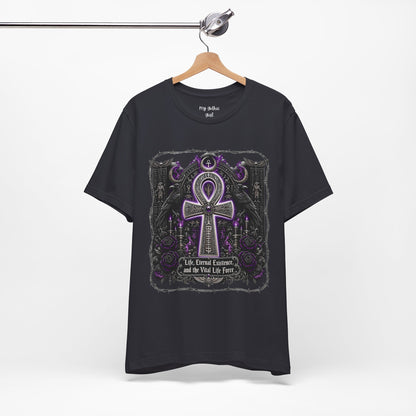 Ankh Gothic Tee — Life, Eternal Continuity & Vital Life Force Graphic T-Shirt
