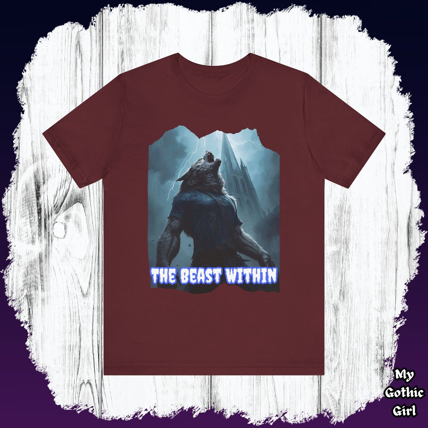 My Gothic Girl "The Beast Within" Graphic T-Shirt Unisex Gothic Dark Fashion Casual Wear
