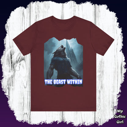 My Gothic Girl "The Beast Within" Graphic T-Shirt Unisex Gothic Dark Fashion Casual Wear
