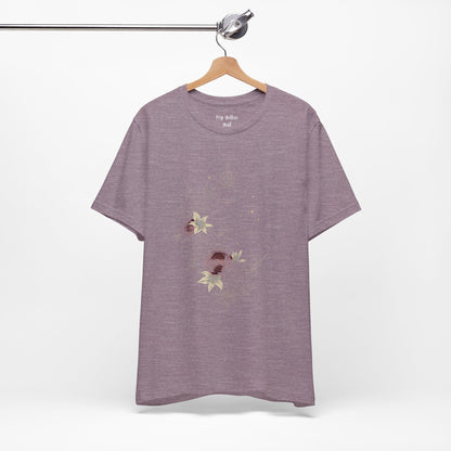 “Dark Floral Moon & Ornamental Geometry” T-Shirt Dark Floral Moon Ornamental Geometry Unisex Jersey Short Sleeve Tee