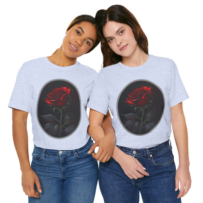 My Gothic Girl T-Shirts for Women & Men "Linda's Red Rose" Dark Aesthetic & Alternative Tees – My Gothic Girl