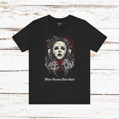 "When Dreams Turn Dark" Gothic Art The Cracked Face T Shirt