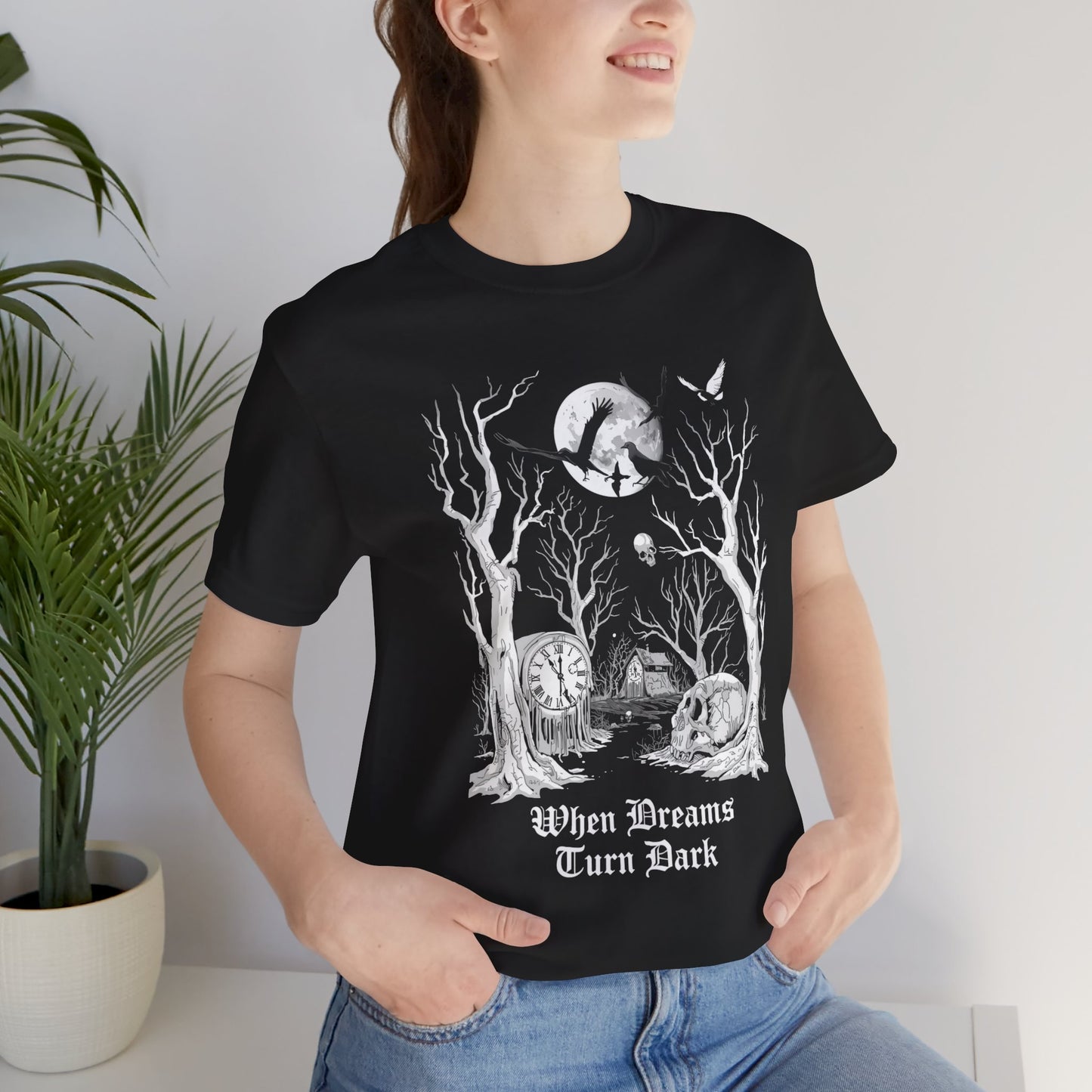 "When Dreams Turn Dark" Gothic Art Surreal Dreams T Shirt