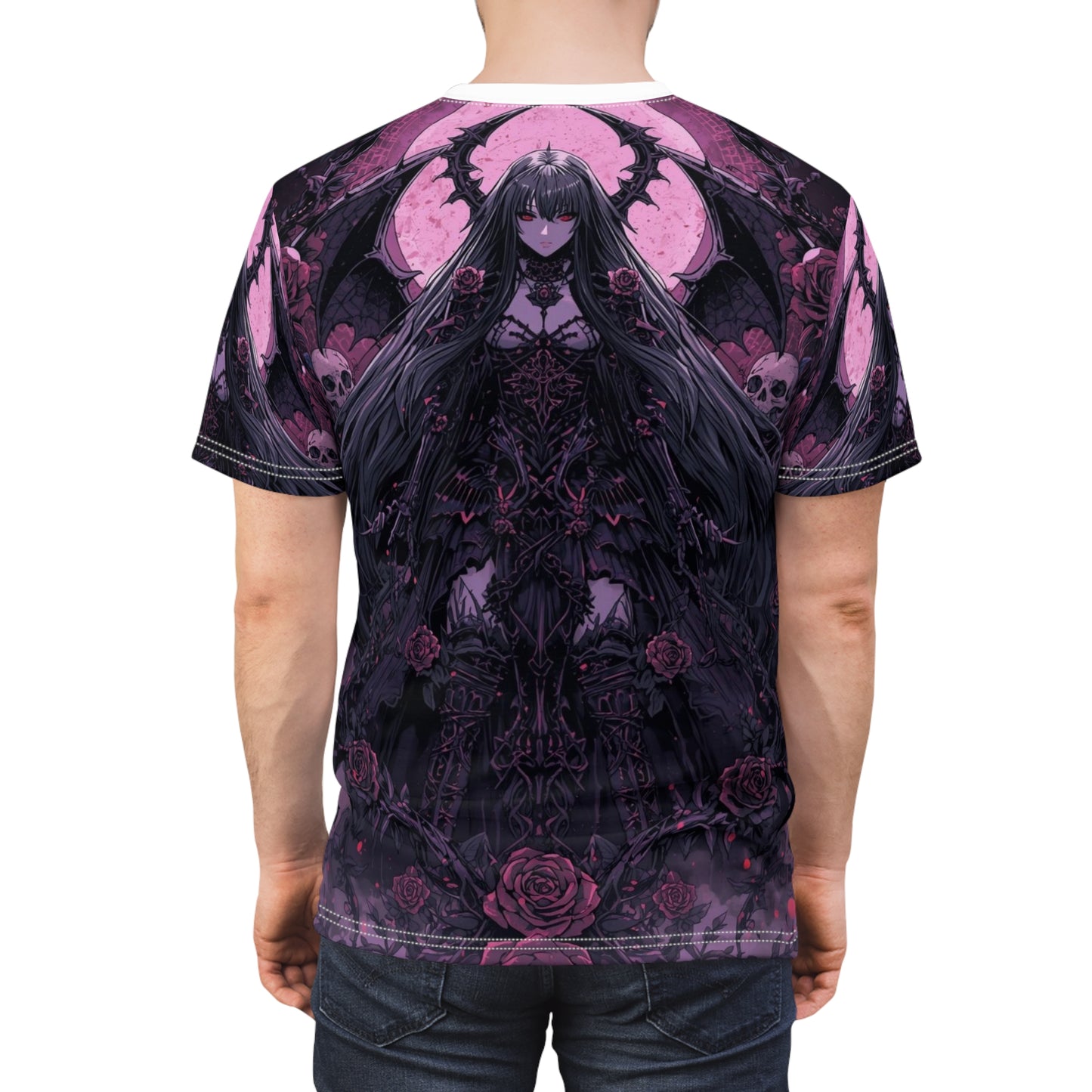 Gothic Anime Reaper Queen Tee – Dark Romance All Over Print | My Gothic Girl