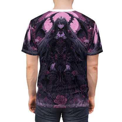Gothic Anime Reaper Queen Tee – Dark Romance All Over Print | My Gothic Girl